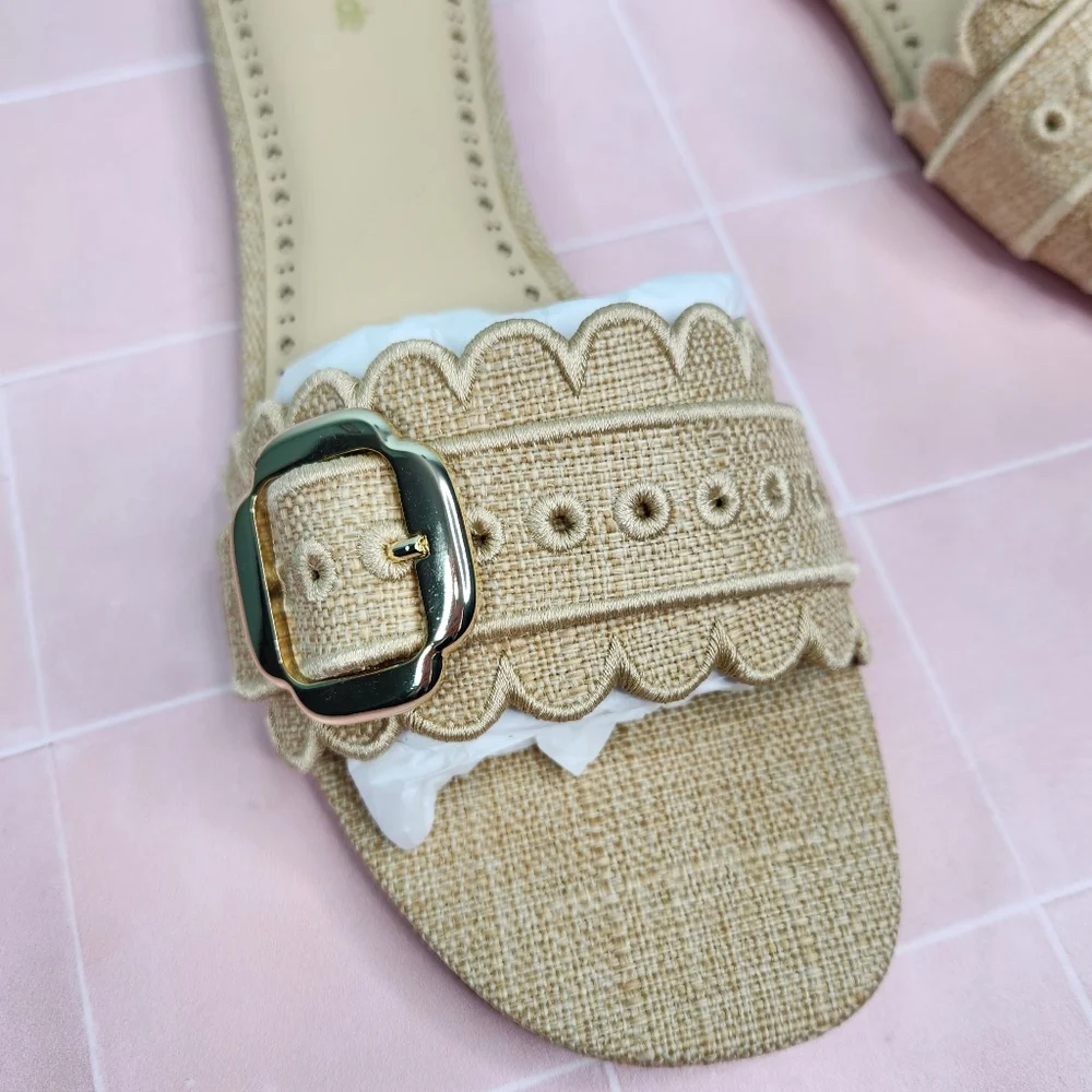 Larroude Ivy Broderie Slides